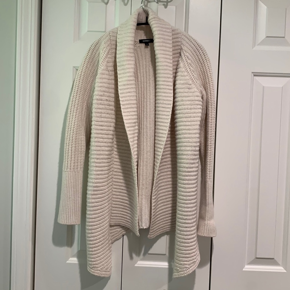 Express Open-Front Wool Blend Cardigan